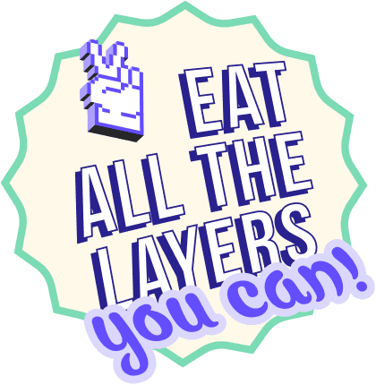 Layers illustrated sticker