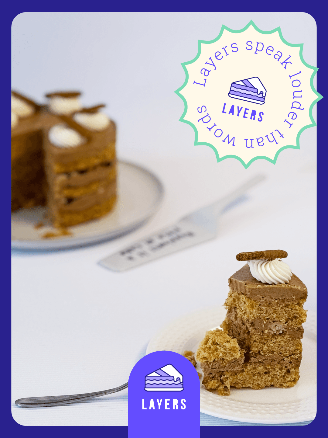 Layers: Cake and brand illustration