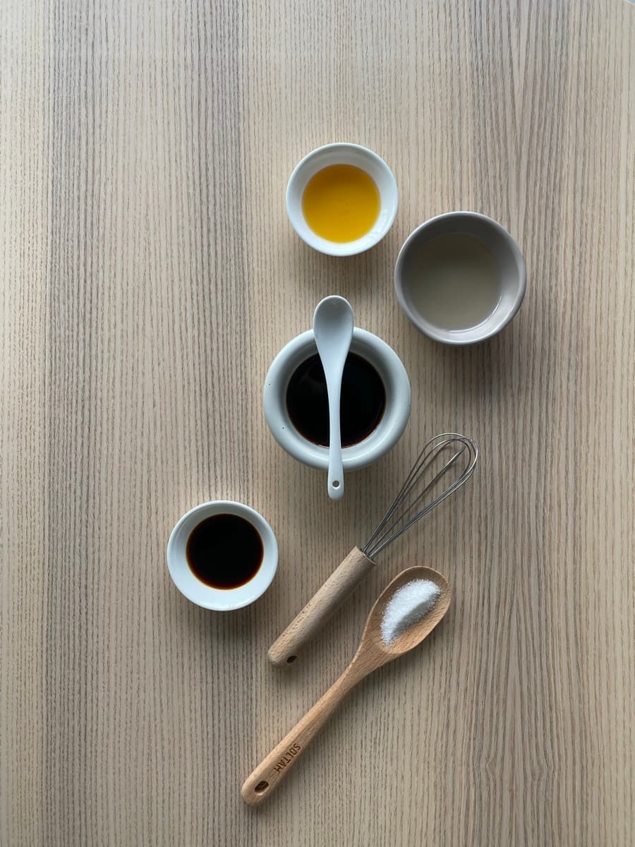 Ingredients and utensils arranged for a MORO recipe