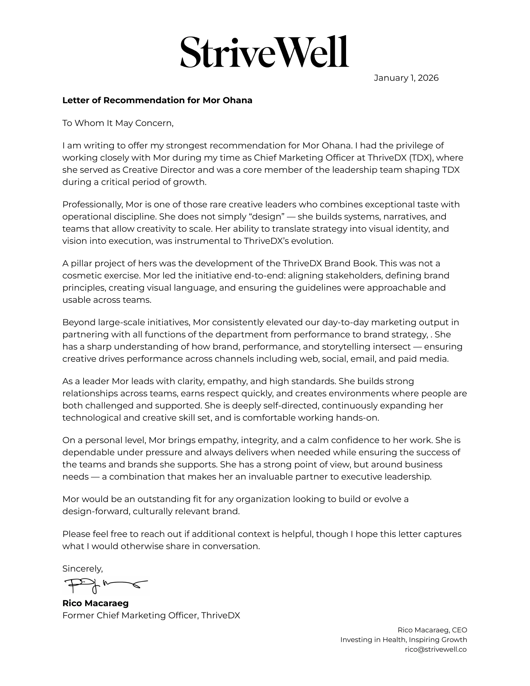 Letter of recommendation from Rico Macaraeg